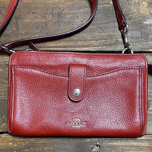 Coach Handbags - Coach Noa Pop Up Messenger Crossbody Bag in Pebble Red Leather